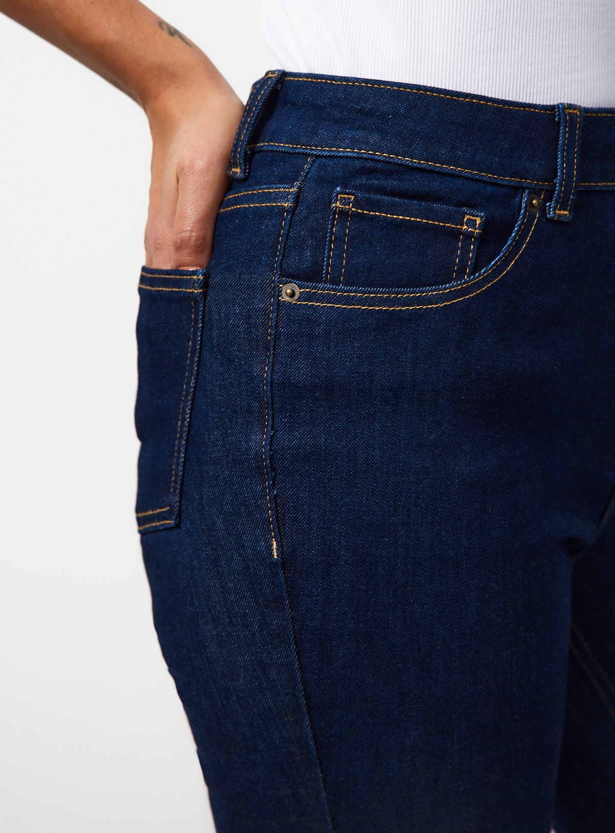 Dark Denim High Rise Slim Fit Flared Jeans 20R - Image 3 thumbnail